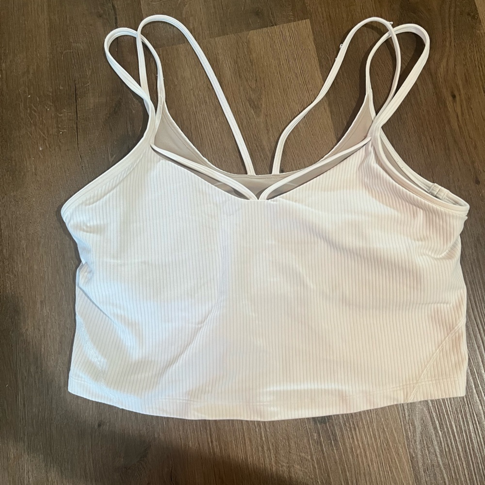 LULULEMON White Bandeau Intimates with Delicate Straps and Soft Material